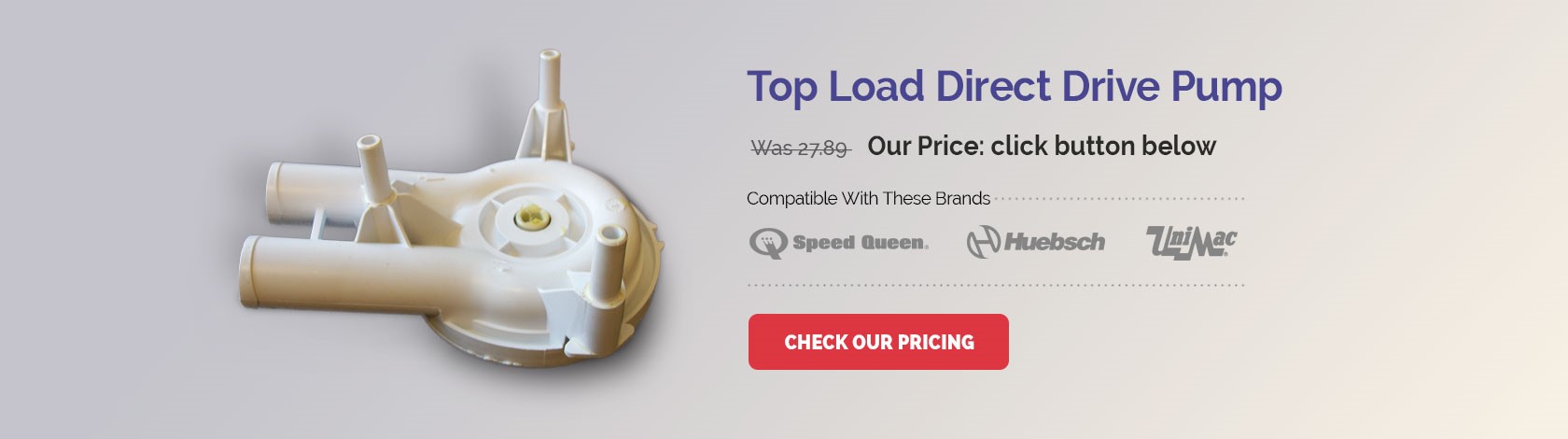 Top load direct drive pump